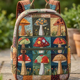Vintage Mushroom Quilted Backpack