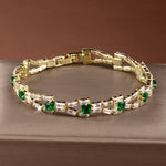 Verde Link Tennis Bracelet | Gold