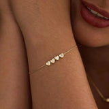 BRACELET INITIALE CŒUR PERSONNALISÉ