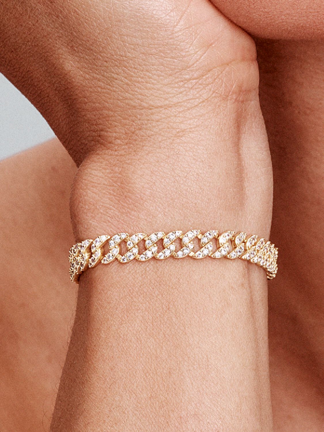 Moissanite Cuban Bracelet - Gold