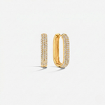 Small Gigi Sparkling Hoops | Gold