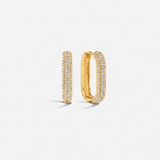 Small Gigi Sparkling Hoops | Gold
