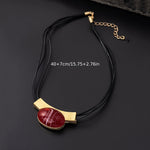 Elegant Bohemian Gemstone Gold Plated Necklace