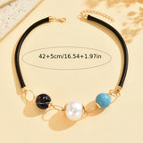 COLLIER BOHÈME MINIMALISTE PERLEETTURQUOISE PERLE