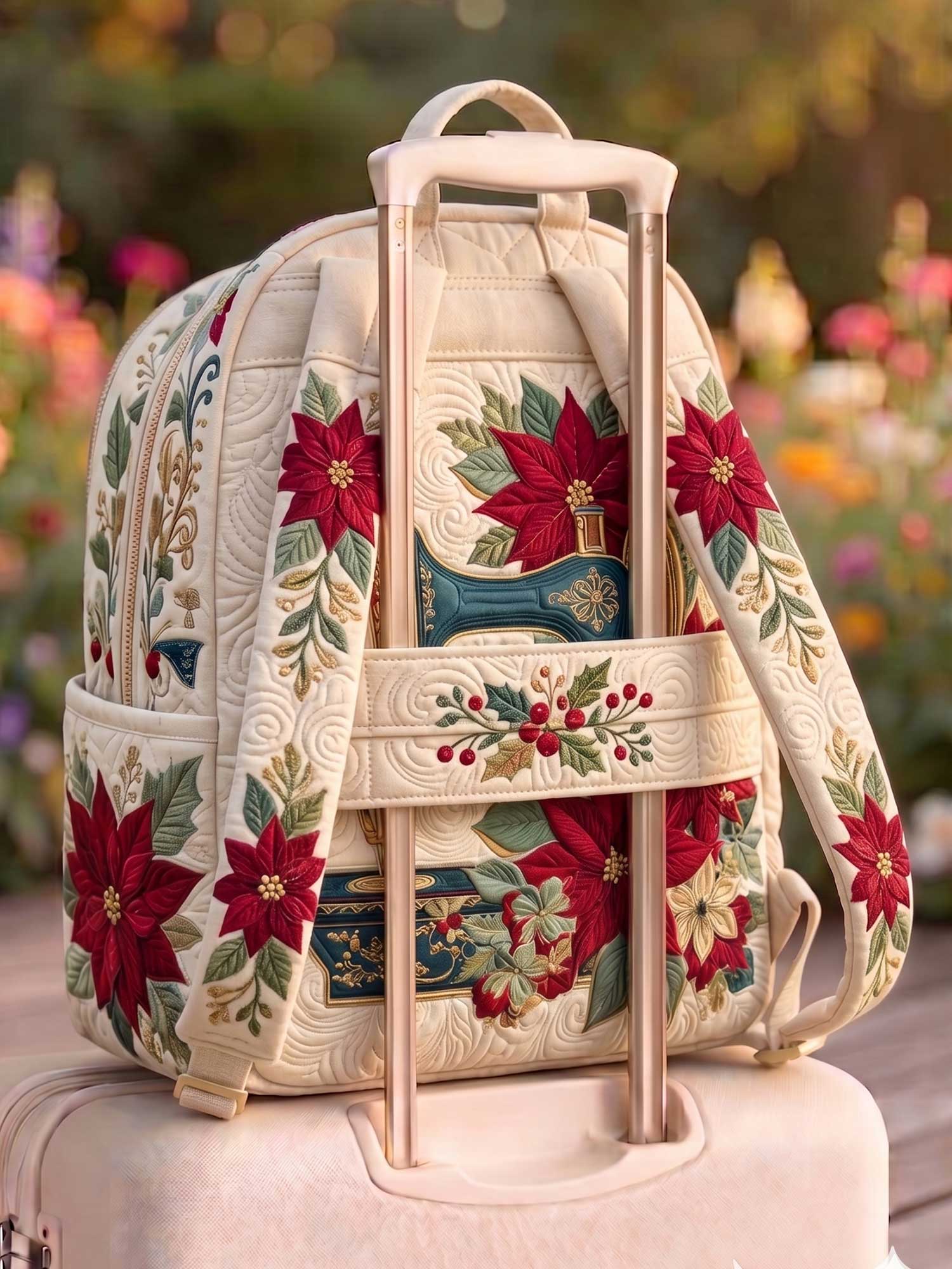 Vintage Sewing Machine Quilted Backpack