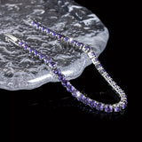 Elegant Boho Purple Zirconia Crystal Tennis Bracelet