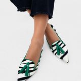 HENRIETTE | MOCASSINS ZÈBRE VERTS