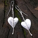Bohemian Heart Shaped Irregular Plant Leaf Dangle Earrings