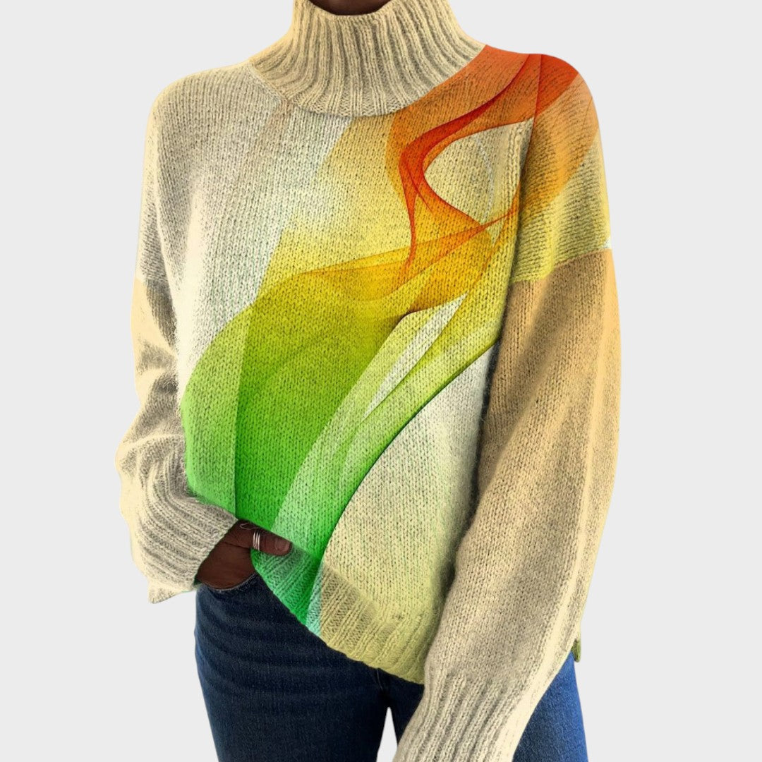 BIANCA | PULL TRICOTÉ ARTISTIQUE