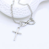Eternal Cross Pendant Necklace | White Gold