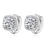 Nadine square earrings | White Gold