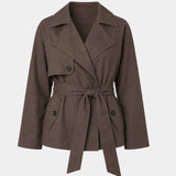 LYSIANNE | TRENCH CROISÉ MARRON