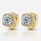 BOUCLES D'OREILLES CARRÉ | OR BLANC