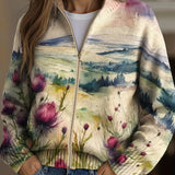 ZELDA | VESTE ZIPPÉE CHARDON ÉCOSSAIS
