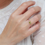 Bohemian Style Classic Oval Zirconia Rose Gold Plated Ring