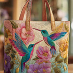Hummingbird Garden Quilted Tote Bag