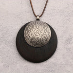 Bohemian Retro Style Spiral Medallion Pendant Long Necklace