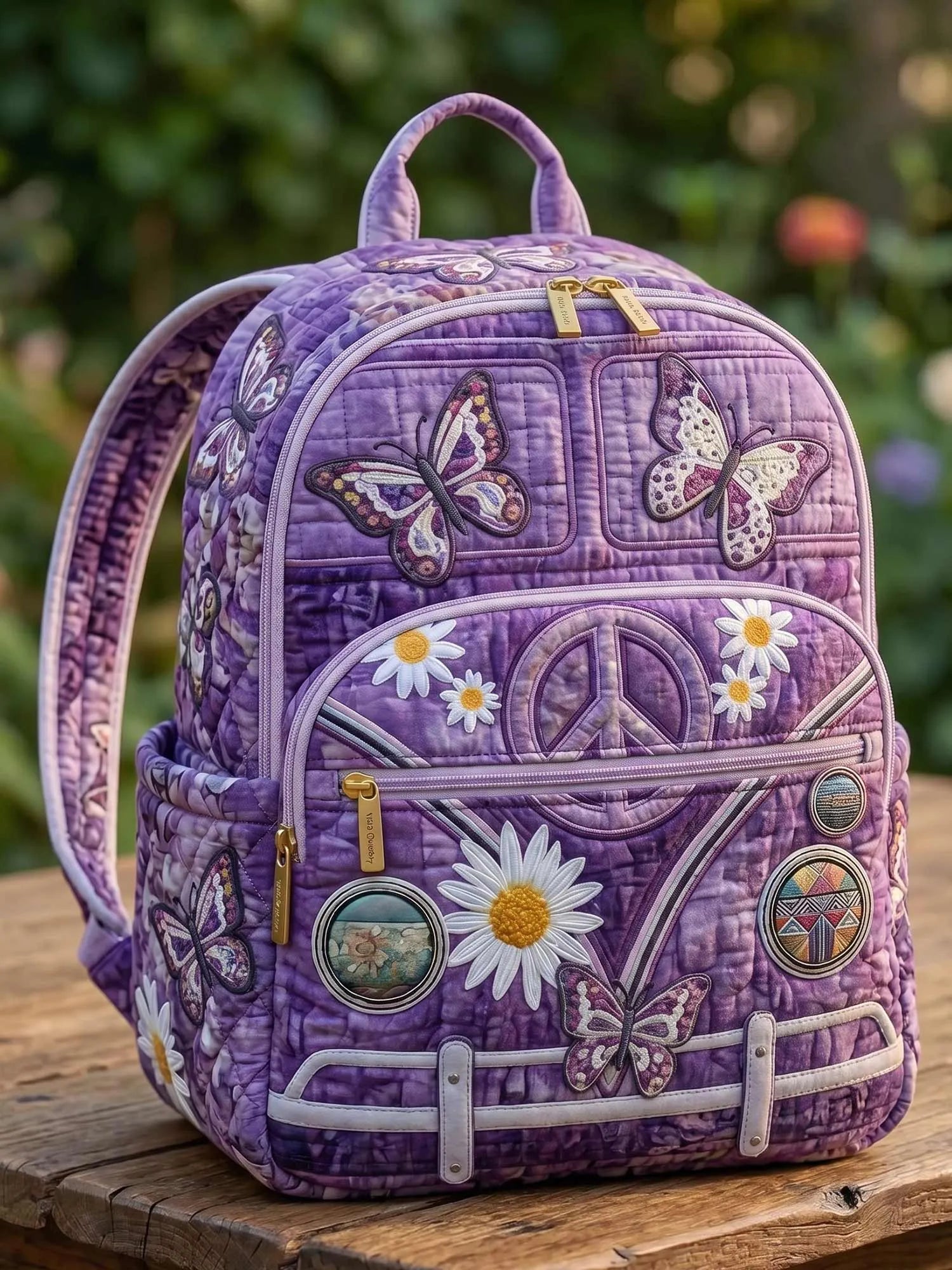 Hippie Van Quilted Backpack