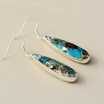 Natural Stone Turquoise Jasper Teardrop Earrings