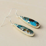 Natural Stone Turquoise Jasper Teardrop Earrings