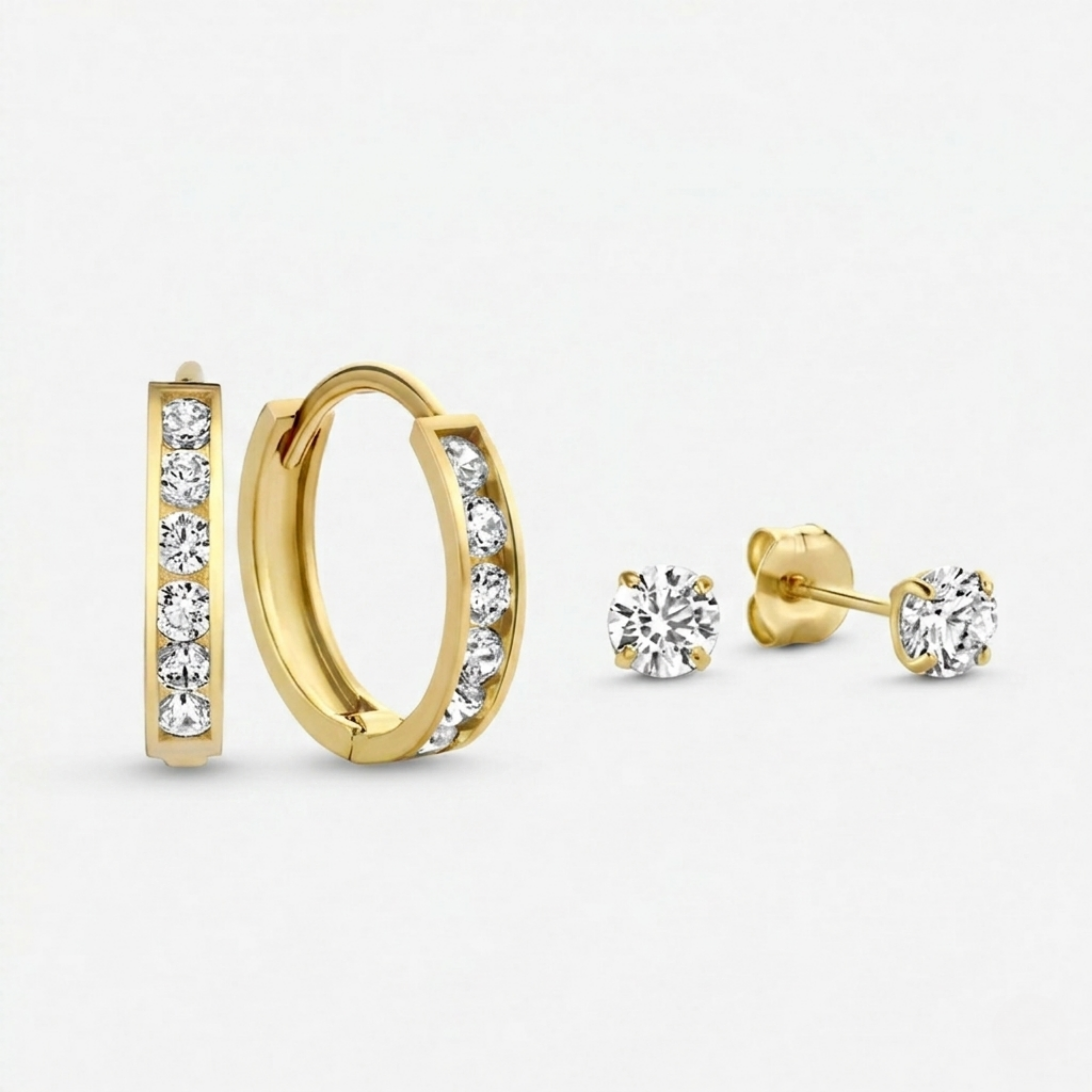 Savannah Earrings Set | White Gold