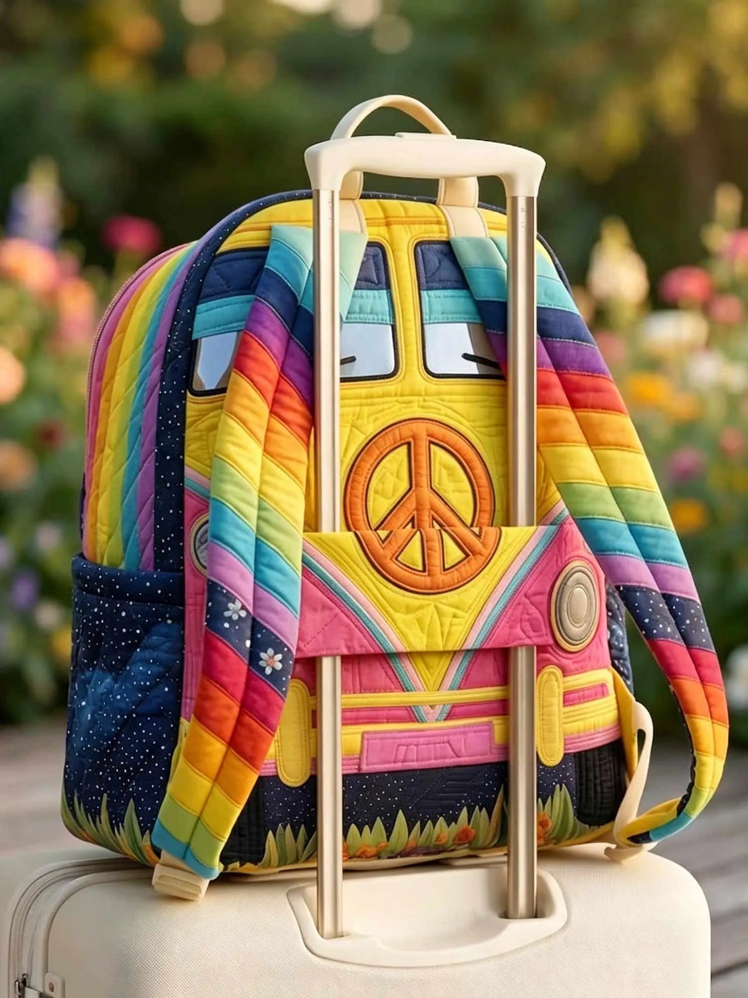 Hippie Van Quilted Backpack