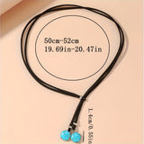 Bohemian Y-Design Double Turquoise Round Beads Necklace