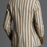 Blazer da Donna Boho a Righe Stampato con Rever