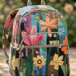 Flower Quilted Backpack