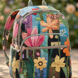 Flower Quilted Backpack