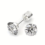 Classic Solitaire Earrings | White Gold