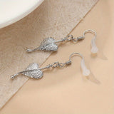 Bohemian Heart Shaped Irregular Plant Leaf Dangle Earrings