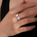 BAGUE VINTAGE ARGENT AVEC BLEU CRISTAL INCRUSTATION