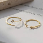 ENSEMBLE VINTAGE LUNE ZIRCONE BAGUE