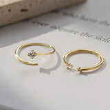 ENSEMBLE VINTAGE LUNE ZIRCONE BAGUE