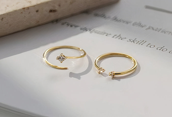 ENSEMBLE VINTAGE LUNE ZIRCONE BAGUE