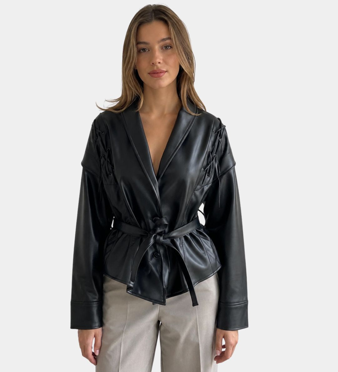 JOLYSSE | MANTEAU PORTEFEUILLE SIMILI CUIR