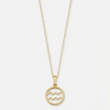Zodiac sign necklace | Gold