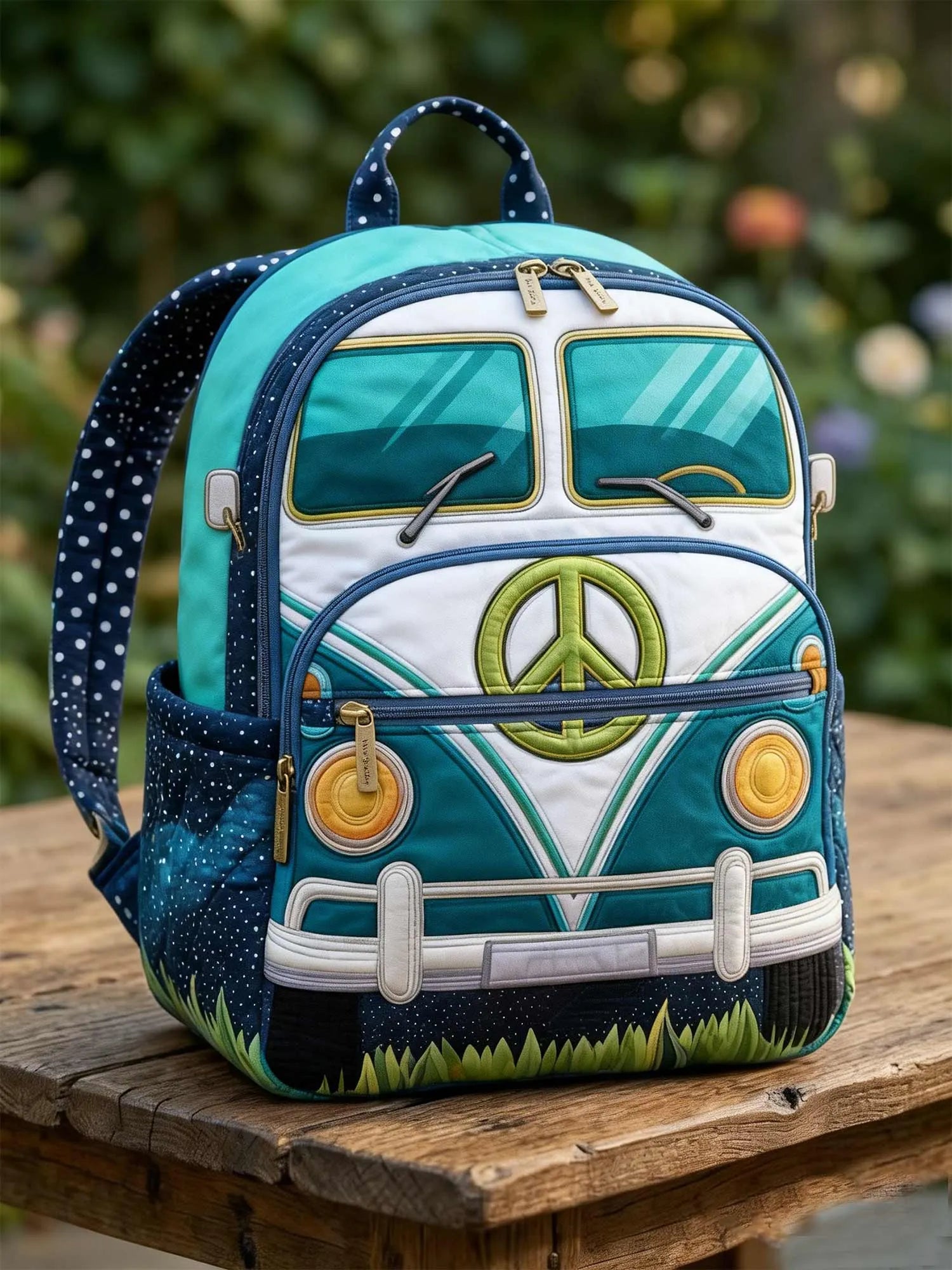 Hippie Van Quilted Backpack