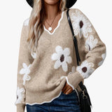 ZINOVIA | PULL FLEURI RAFFINÉ
