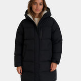 DORÉLIE | LONG MANTEAU MATELASSÉ À CAPUCHE