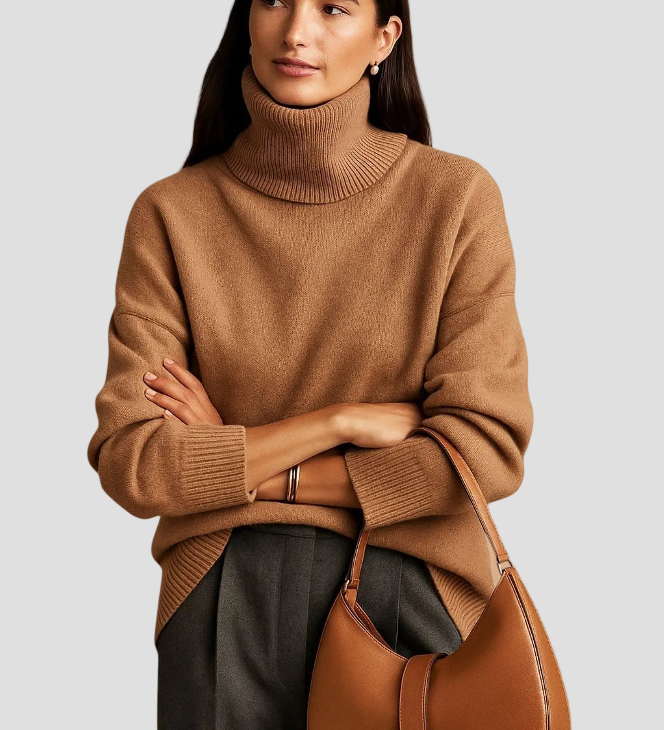 SIXTINE | PULL COL ROULÉ DOUX