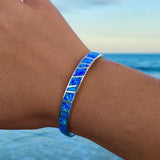 Exclusive Blue Opal and Silver Bracelet