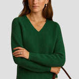 ÉLIANE | PULL CACHEMIRE ÉMERAUDE