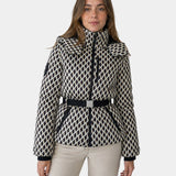 ÉLODIANE | VESTE MATELASSÉE BEIGE À CEINTURE