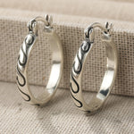 Vintage Textured Boho Hoop Earrings