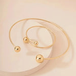ENSEMBLE DE BRACELETS MINIMALISTE ÉCLAT MANCHETTE | OR