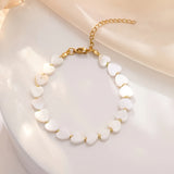 Bohemian Natural Stone Shell Heart Bracelet