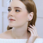 Classic Sapphire Stud Earrings | White Gold
