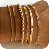 ENSEMBLE DE BRACELETS | OR